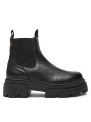Tommy Hilfiger Sztyblety Combat FW0FW08089 Czarny. Czarne botki Tommy Hilfiger, bez wzorów, ze skóry, bez obcasa, na płaskiej podeszwie, bez zapięcia. Za 499.99 zł.