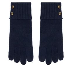 Rękawiczki LAUREN RALPH LAUREN. Niebieskie rękawiczki Lauren Ralph Lauren, bez wzorów, z dzianiny. Za 329.99 zł.