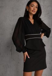 Czarna Ołówkowa Spódnica VICES w Stylu Basic Fretima. Czarne spódnice Renee, na co dzień, l, bez wzorów, z dzianiny, eleganckie, mini, dopasowane. Za 99.99 zł.