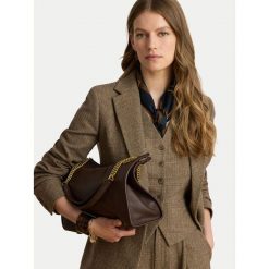 Torebka LAUREN RALPH LAUREN. Brązowe torebki klasyczne Lauren Ralph Lauren, bez wzorów, klasyczne, bez dodatków. Za 2,199.00 zł.