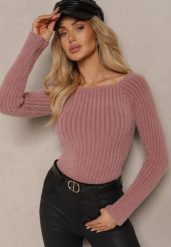 Jasnoróżowy Casualowy Sweter z Futerkiem Vertida. Czerwone swetry Renee, s, z aplikacjami, z jeansu, biznesowe, bez ramiączek. W wyprzedaży za 103.99 zł.