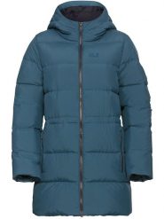 Jack Wolfskin Płaszcz puchowy "Frozen Palace" w kolorze niebieskim rozmiar: S. Niebieskie płaszcze Jack Wolfskin, s, bez wzorów, z materiału, bez kaptura. Za 786.95 zł.