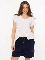 Zwillingsherz Szorty dresowe "Feel Good Club" w kolorze granatowym rozmiar: L/XL. Niebieskie szorty Zwillingsherz, bez wzorów, z bawełny. Za 150.37 zł.