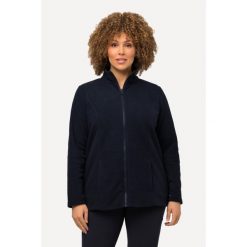 Damskie Bluza polarowa system modułowy do wpinania z recyklingu. Niebieskie bluzy bez kaptura Ulla Popken, plus size, bez wzorów, z materiału, bez kaptura. Za 199.99 zł.