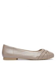 Caprice Baleriny 9-22102-46 Beżowy. Brązowe baleriny Caprice, bez wzorów, ze skóry, bez obcasa, bez zapięcia. Za 300.99 zł.