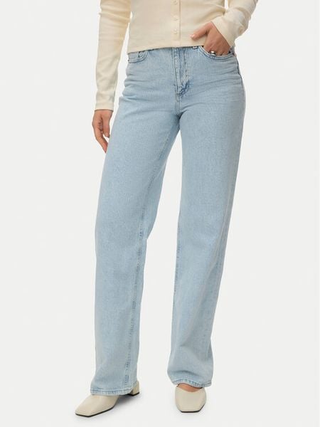 Vero Moda Jeansy Tessa 10345321 Niebieski Wide Leg. Niebieskie jeansy Vero Moda, bez wzorów, z bawełny. Za 148.99 zł.