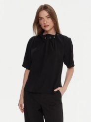 Armani Exchange Bluzka XW001256 AF16125 UC001 Czarny Regular Fit. Czarne bluzki Armani Exchange, s, bez wzorów, z syntetyku, bez kołnierzyka, bez ramiączek. Za 619.99 zł.