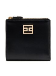 Elisabetta Franchi Mały Portfel Damski PF01A51E2 110 Czarny. Czarne portfele Elisabetta Franchi, bez wzorów, ze skóry. Za 849.99 zł.