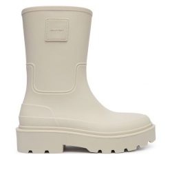 Kalosze Calvin Klein. Białe kalosze Calvin Klein, bez wzorów, bez zapięcia. Za 409.99 zł.