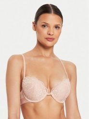 Guess Biustonosz push-up O4YC01 PZ01C Beżowy. Brązowe biustonosze Guess, z aplikacjami, z syntetyku. Za 129.99 zł.