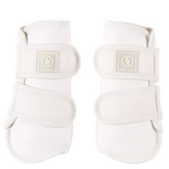 Buty dla koni BR Equitation Pro Max. Białe buty treningowe BR, bez wzorów, z neoprenu, bez zapięcia, do jazdy konnej. Za 250.50 zł.