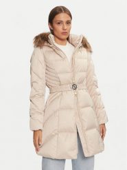 Guess Płaszcz zimowy New Olga W4BL40 WEX52 Beżowy Regular Fit. Brązowe płaszcze Guess, na zimę, xxl, z aplikacjami, z syntetyku, bez kaptura. Za 849.99 zł.