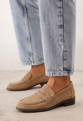 Ciemnobeżowe Klasyczne Mokasyny VICES z Wkładką ze Skóry Naturalnej Tassetu. Brązowe mokasyny Born2be, bez wzorów, z dzianiny. Za 119.99 zł.