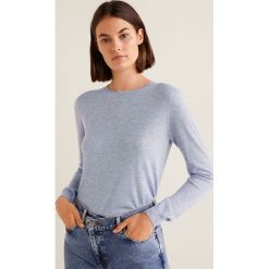 Mango - Sweter Stone. Szare swetry Mango, z dzianiny, z krótkim rękawem. W wyprzedaży za 69.90 zł.