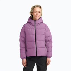 Płaszcz puchowy damski Jack Wolfskin Frozen Palace. Czerwone płaszcze Jack Wolfskin, m, bez wzorów, z materiału, bez kaptura. Za 1,099.00 zł.