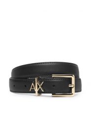 Armani Exchange Pasek 941182 4R759 00020 Czarny. Czarne paski Armani Exchange, bez wzorów, ze skóry. Za 329.99 zł.