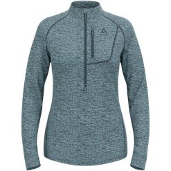 Bluza techniczna damska ODLO Tencia Mid Layer 1/2 zip. Niebieskie bluzy ODLO, bez wzorów, bez kaptura. Za 311.22 zł.