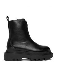 Juicy Couture Botki CEO-HY63020S-1 Czarny. Czarne botki Juicy Couture, bez wzorów, z materiału, bez obcasa, na płaskiej podeszwie, bez zapięcia. Za 329.99 zł.