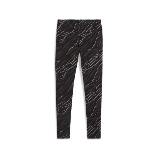Damskie legginsy z grafiką ESS+ ANIMAL PUMA Black. Czarne legginsy Puma, bez wzorów, eleganckie. W wyprzedaży za 141.65 zł.