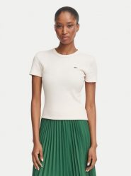 Lacoste T-Shirt TF5538 Różowy jasny Slim Fit. Czerwone t-shirty Lacoste, bez wzorów, z bawełny, bez kołnierzyka, bez ramiączek. Za 329.99 zł.