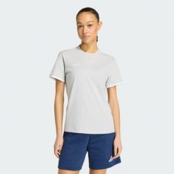 Koszulka Entrada26. Szare t-shirty sportowe adidas, bez wzorów, z bawełny, bez ramiączek, do piłki nożnej. Za 78.99 zł.