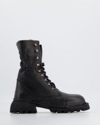 CZARNE WORKERY 0205503 BLACK. Czarne botki Venezia, bez wzorów, ze skóry, bez obcasa, bez zapięcia. Za 299.00 zł.
