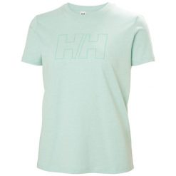 T-shirt damski Helly Hansen Tech Logo. Niebieskie t-shirty Helly Hansen, bez wzorów, sportowe, bez kołnierzyka, bez ramiączek. Za 195.00 zł.