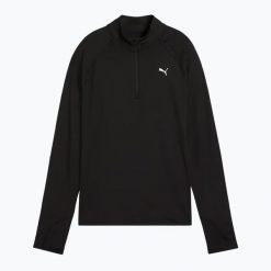 Bluza do biegania damska PUMA Run Velocity Cloudspun 1/4 Zip. Czarne bluzy Puma, m, bez wzorów, sportowe, bez ramiączek, bez kaptura. Za 169.99 zł.