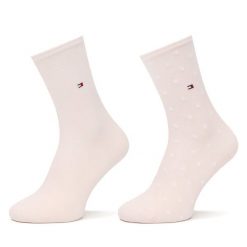 Skarpety długie Tommy Hilfiger. Czerwone skarpetki Tommy Hilfiger, bez wzorów. Za 59.99 zł.