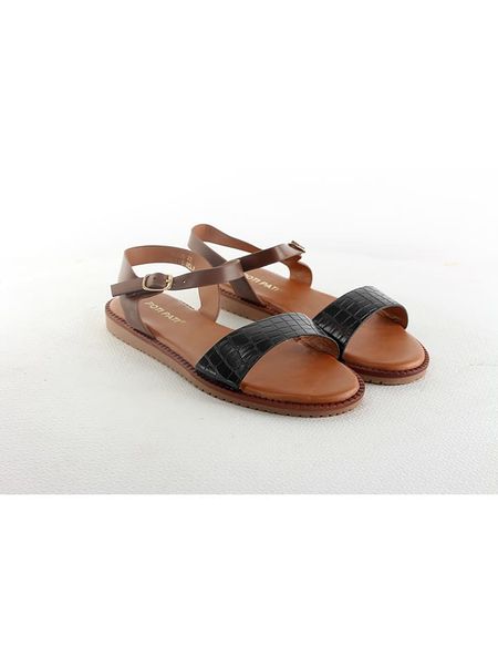 Poti Pati Sandały w kolorze jasnobrązowym rozmiar: 40. Brązowe sandały Poti Pati, bez wzorów, ze skóry, klasyczne, z otwartym noskiem, bez obcasa, bez zapięcia. Za 61.46 zł.