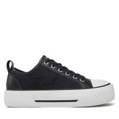 Trampki KARL LAGERFELD. Czarne trampki KARL LAGERFELD, bez wzorów, bez zapięcia. Za 819.99 zł.