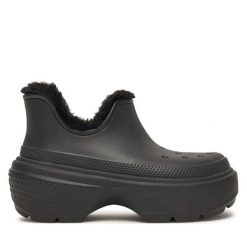 Śniegowce Crocs. Czarne śniegowce Crocs, bez wzorów, bez zapięcia. Za 399.99 zł.