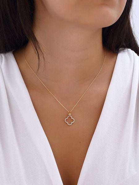 Nakkash Pozłacany naszyjnik z cyrkoniami rozmiar: onesize. Żółte naszyjniki Nakkash, z materiału, z cyrkonią, metalowe. Za 96.14 zł.