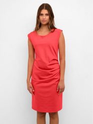 Kaffe Sukienka koktajlowa India 10508422 Czerwony Slim Fit. Czerwone sukienki Kaffe, s, bez wzorów, z syntetyku, wizytowe, bez kołnierzyka, bez ramiączek. Za 159.99 zł.