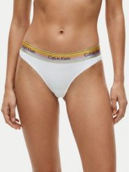 Calvin Klein Underwear Stringi LV00QF8875 Biały. Białe stringi Calvin Klein Underwear, bez wzorów, z bawełny. Za 99.99 zł.