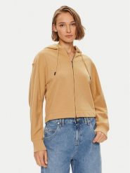 Calvin Klein Bluza Nano Logo K20K207210 Beżowy Relaxed Fit. Brązowe bluzy Calvin Klein, xl, bez wzorów, z bawełny, bez kaptura. Za 319.99 zł.