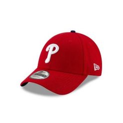 Czapka z daszkiem New Era MLB Philadelphia Pillies. Czerwone czapki z daszkiem New Era, bez wzorów, z materiału, sportowe. Za 165.25 zł.