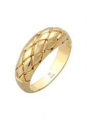 Elli Damski wyrafinowany pierścionek Chunky Blogger Trend w pozłacanym srebrze 925 Sterling Silver Pierścionki 1 ct. Szare pierścionki Elli, z diamentem, pozłacane. Za 283.99 zł.