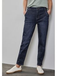 Street One Dżinsy - Mom fit - w kolorze niebieskim rozmiar: W29/L30. Niebieskie jeansy Street One, l, z aplikacjami, ze skóry, street. Za 136.78 zł.