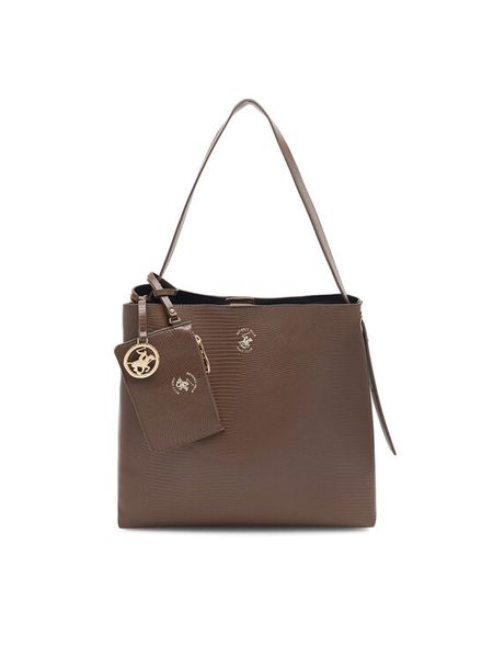 Beverly Hills Polo Club Torebka BHPC-W-05-A23 Brązowy. Brązowe torebki klasyczne Beverly Hills Polo Club, bez wzorów, z poliesteru, bez dodatków. Za 229.99 zł.