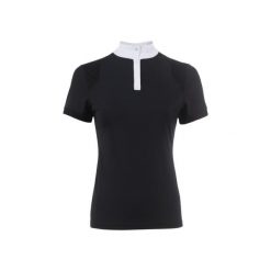 Damska koszulka polo 1/4 z zamkiem błyskawicznym Cavallo. Czarne t-shirty sportowe CAVALLO, bez wzorów, z elastanu, bez ramiączek, do jazdy konnej. Za 307.50 zł.