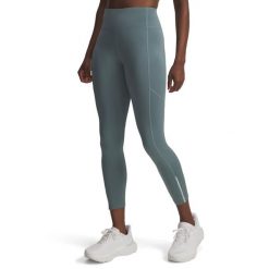 Damskie legginsy Under Armour Fly Fast 3.0. Niebieskie legginsy Under Armour, bez wzorów, z materiału. Za 287.98 zł.