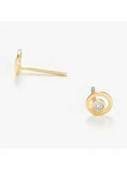 DIAMOND & CO Złote kolczyki-wkrętki z diamentami rozmiar: onesize. Żółte kolczyki Diamond & Co, z diamentem, złote. Za 617.85 zł.