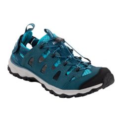 Sandały trekkingowe damskie Meindl Lipari Lady Comfort Fit. Niebieskie sandały MEINDL, bez wzorów, casualowe, bez obcasa, bez zapięcia. Za 589.99 zł.