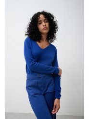 AUTHENTIC CASHMERE Kaszmirowy sweter "Galise" w kolorze niebieskim rozmiar: L. Niebieskie swetry AUTHENTIC CASHMERE, l, bez wzorów, z kaszmiru, bez ramiączek. Za 361.02 zł.