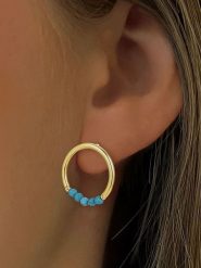 DI GIORGIO Pozłacane kolczyki-wkrętki z kamieniami ozdobnymi rozmiar: onesize. Żółte kolczyki DI GIORGIO, pozłacane. Za 121.99 zł.