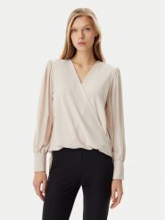 Rinascimento Bluzka CFC0122866003 Beżowy Regular Fit. Brązowe bluzki Rinascimento, m, bez wzorów, z syntetyku, bez kołnierzyka, bez ramiączek. Za 169.99 zł.