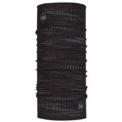 Chusta sportowa unisex Buff® Dryflx R_Black wielofunkcyjna z odblaskami. Czarne chusty Buff, bez wzorów, sportowe. Za 99.99 zł.
