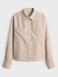 OPUS Koszula "Felange" w kolorze beżowym rozmiar: 36. Brązowe koszule Opus, bez wzorów, bez kołnierzyka, bez ramiączek. Za 152.99 zł.