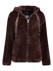 Geographical Norway Kurtka polarowa "Urose" w kolorze ciemnobrązowym rozmiar: S. Brązowe kurtki Geographical Norway, s, bez wzorów, z polaru, bez kaptura. Za 157.35 zł.